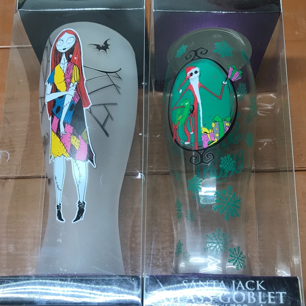 2 Nightmare Before Christmas Glass
